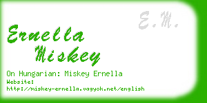 ernella miskey business card